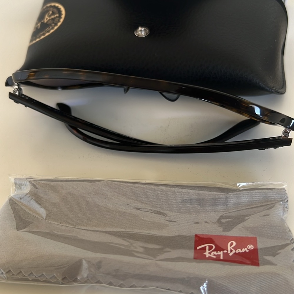 Rayban Powderhorn 4357 58/17 Sunglasses RB4357 Ray Ban Havana Blue - Picture 8 of 11